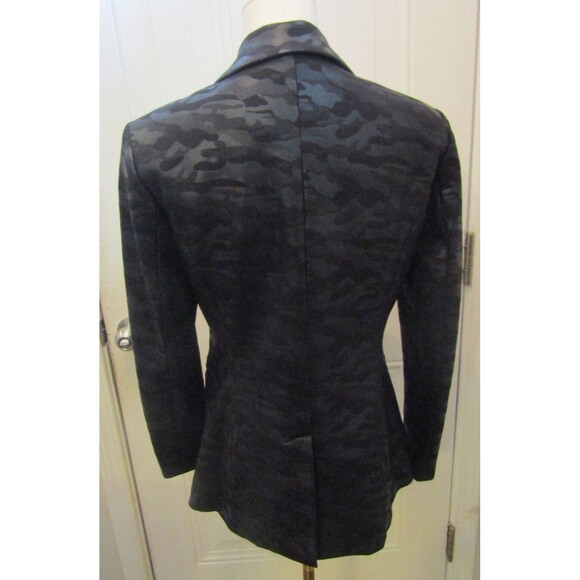 Insight New York Suit 2 Piece Pants Jacket Black Camo Scuba Blazer Womens Size 6 - Picture 6 of 13